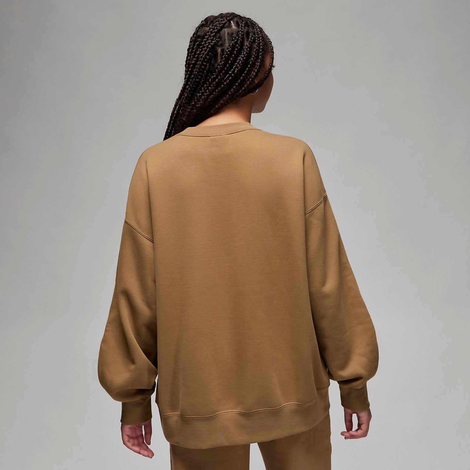 (WMNS) Air Jordan Flight Fleece Crewneck Sweatshirt 'Brown' FB5116-395