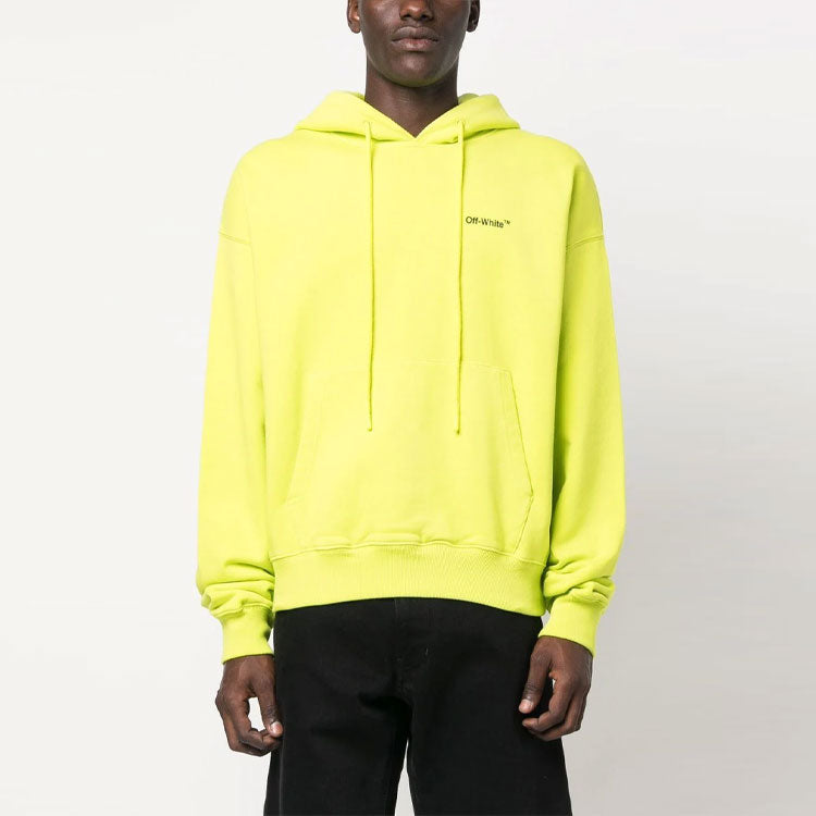 Off-White Caravaggio Arrows Hoodie 'Lime' OMBB037S23FLE0015010