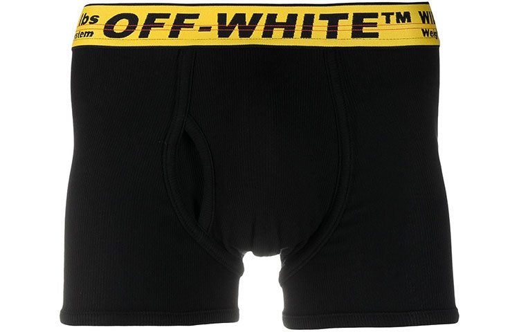 Off-White Men's SS21 Logo Three-pack Industrial Boxer Briefs Black OMUA001S21FAB0011018