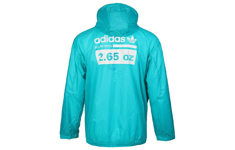 adidas originals Long Sleeves Sports Hooded Jacket Blue DH4964