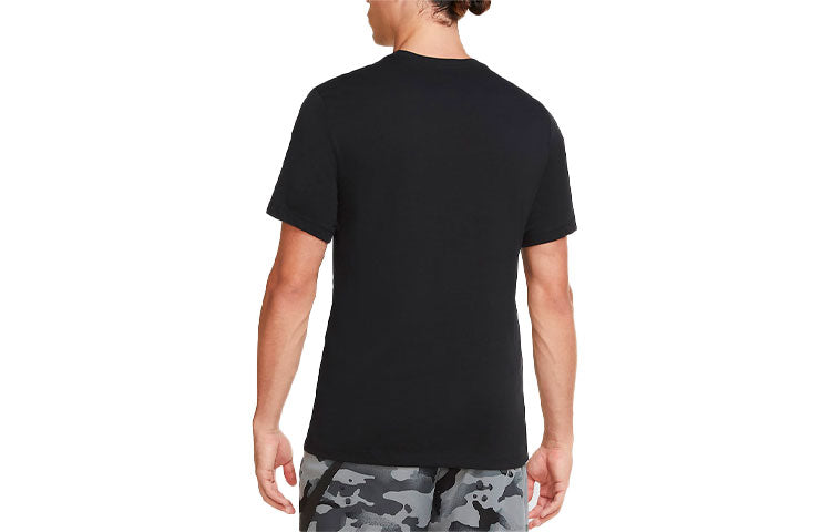 Nike Dri-fit Training T-Shirt Printing Logo Short Sleeve Black CV5222-010