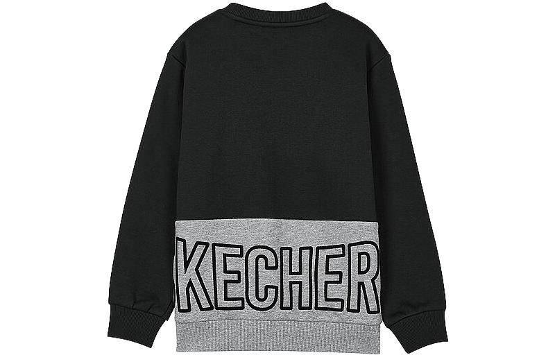 (GS) Skechers Logo Printed Crew Sweater 'Black White' P423B029-0018