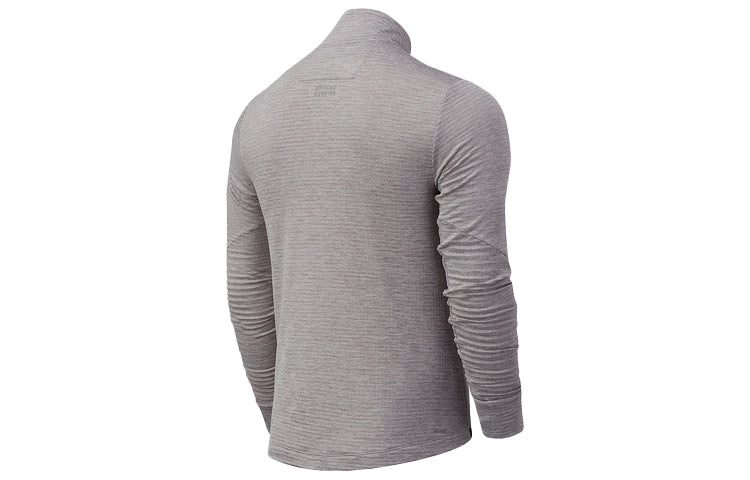 New Balance Heat Grid Half Zip Top Asia Sizing 'Grey Black' MT03255-AG