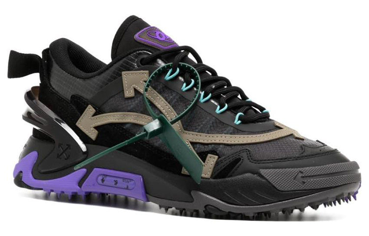 Off-White Odsy-2000 Sneakers 'Black Purple' OMIA190S23FAB0011056