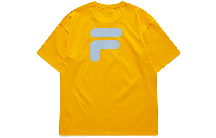 FILA FUSION Casual Sports Round Neck Short Sleeve Couple Style Yellow T11U126110F-YE