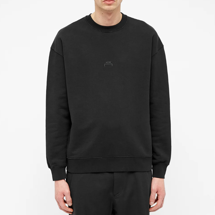 A-COLD-WALL* Logo Crew Sweat Sweatshirt Unisex Black ACWMW001WHL-BK