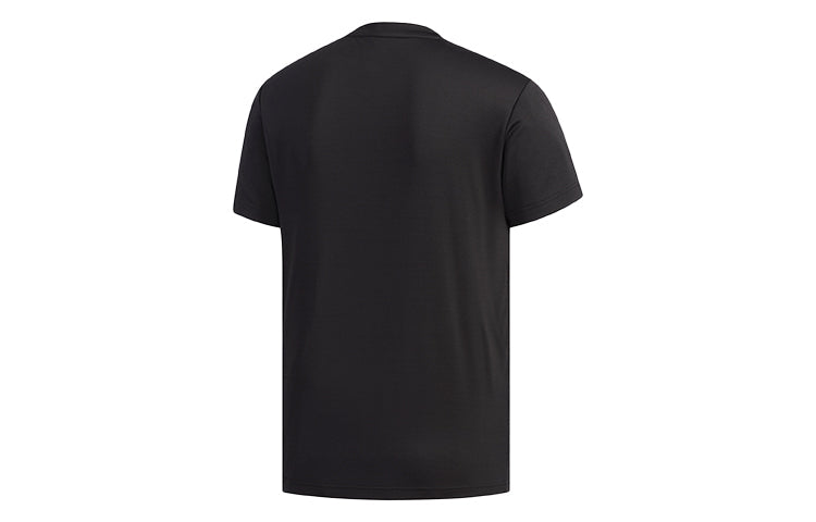 adidas XPLR Rock Tee Alphabet Printing Outdoor Casual Sports Short Sleeve Black FI9132