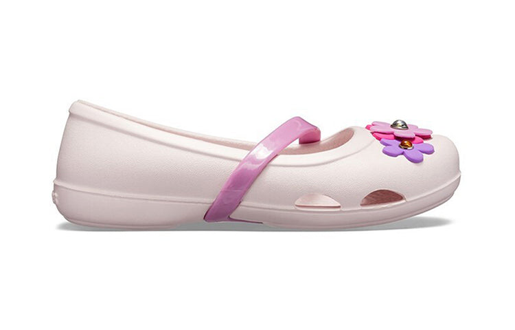 (PS) Crocs Lina Charm Flat Flowers Pale Pink Sandals 205529-6PI