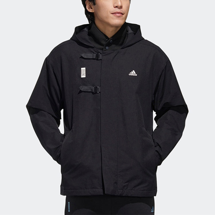Men's adidas WJ HTT Casual Sports Black Jacket GM4464