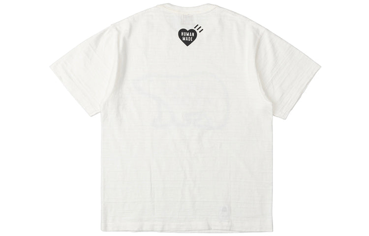 HUMAN MADE Chest Bear Printing Short Sleeve Unisex White HM19TE022