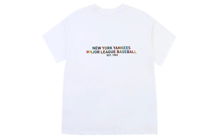 MLB Unisex New York Yankees NY Rainbow Series Printing Tee White 31TSR4031-50W