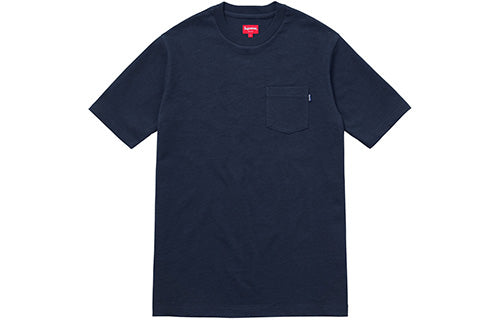 Supreme FW18 S/S Pocket Tee Navy Short Sleeve Navy Blue SUP-FW18-087