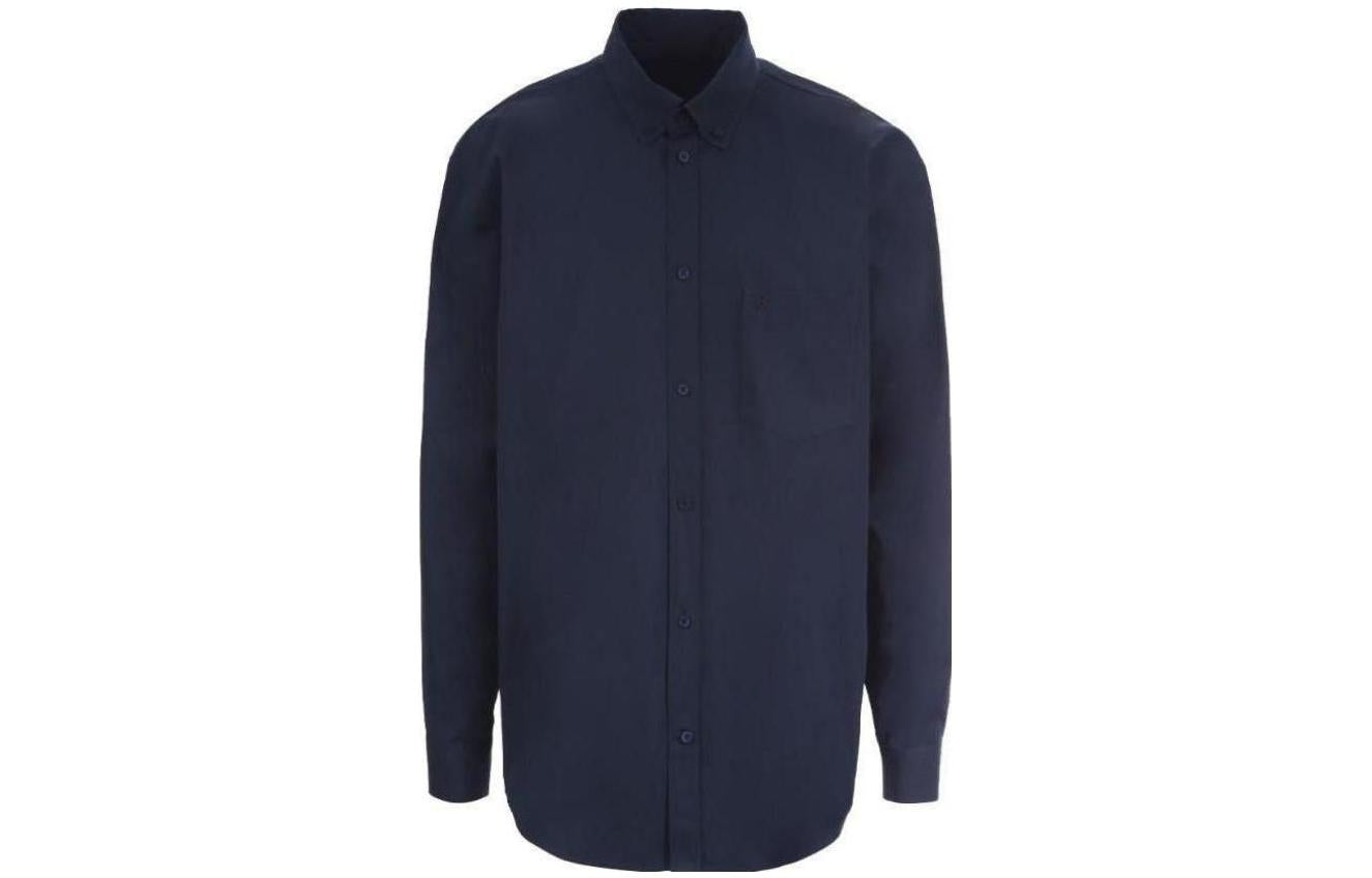 Balenciaga Symbolic Long Sleeve Shirt 'Navy' 621924TIM394100