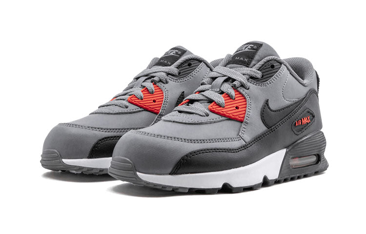 (PS) Nike Air Max 90 LTR Leather Low-Top Gray/Black 833414-010