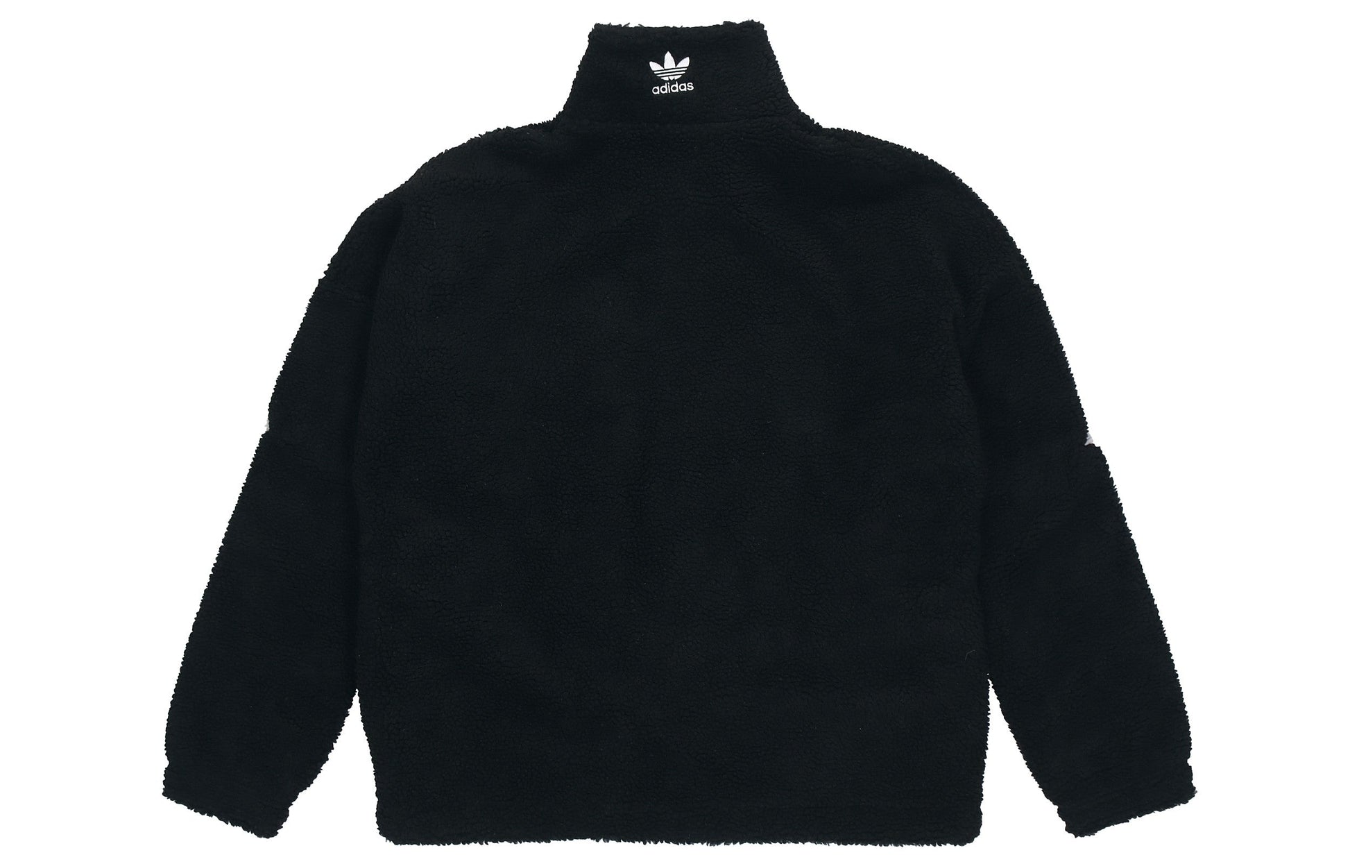 adidas originals Contrasting Colors Logo Suede Stand Collar Sports Jacket Black HC0325