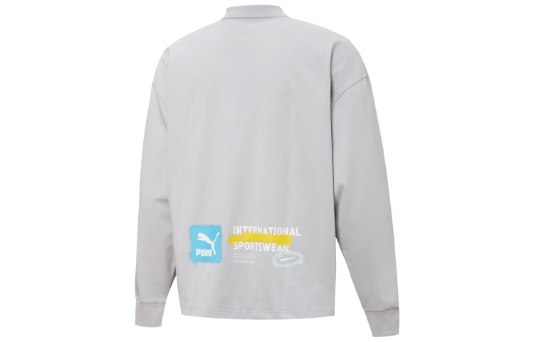 PUMA Trend Graphic Logo Sweatshirt 'Grey' 536075-19