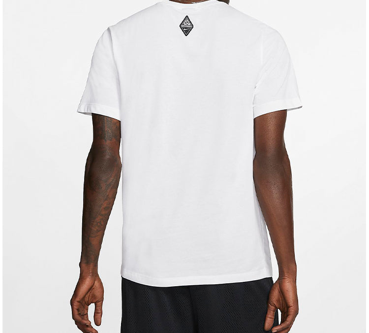 Nike Giannis Dri-Fit Freak Large Logo Round Neck T-Shirt 'White' BV8265-100