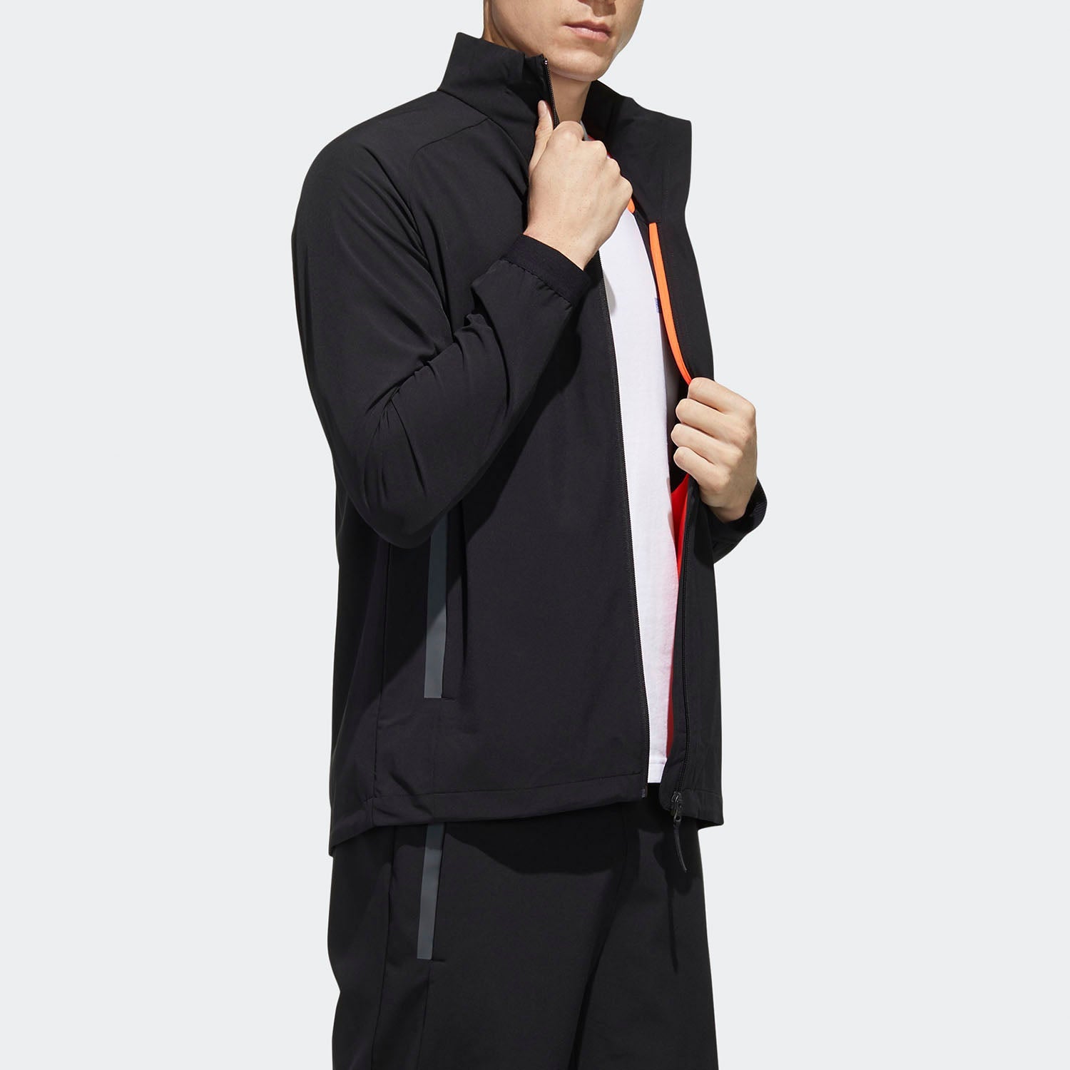 Men's adidas Stand Collar Sports Black Jacket FM7530