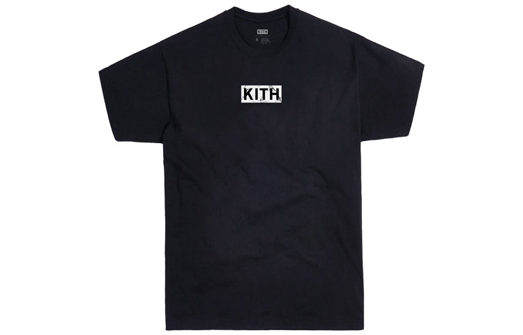 KITH fix the system tee box Logo Short Sleeve Alphabet Unisex Black KH3FIX-100