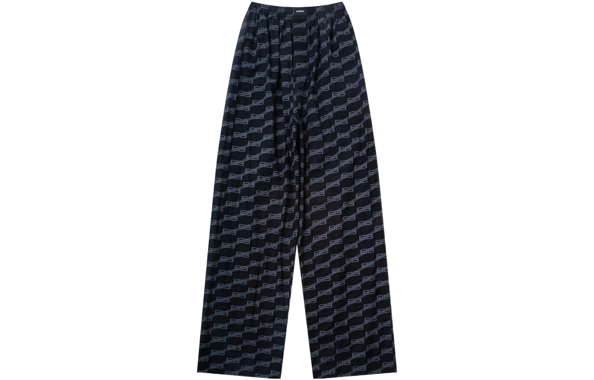 Balenciaga BB Monogram Pajama Pants 'Black Grey' 658883TML361269