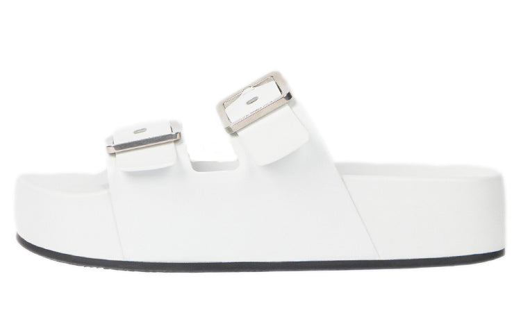 (WMNS) Balenciaga Mallorca Thick Bottom Sandals White 656842WA2M69090