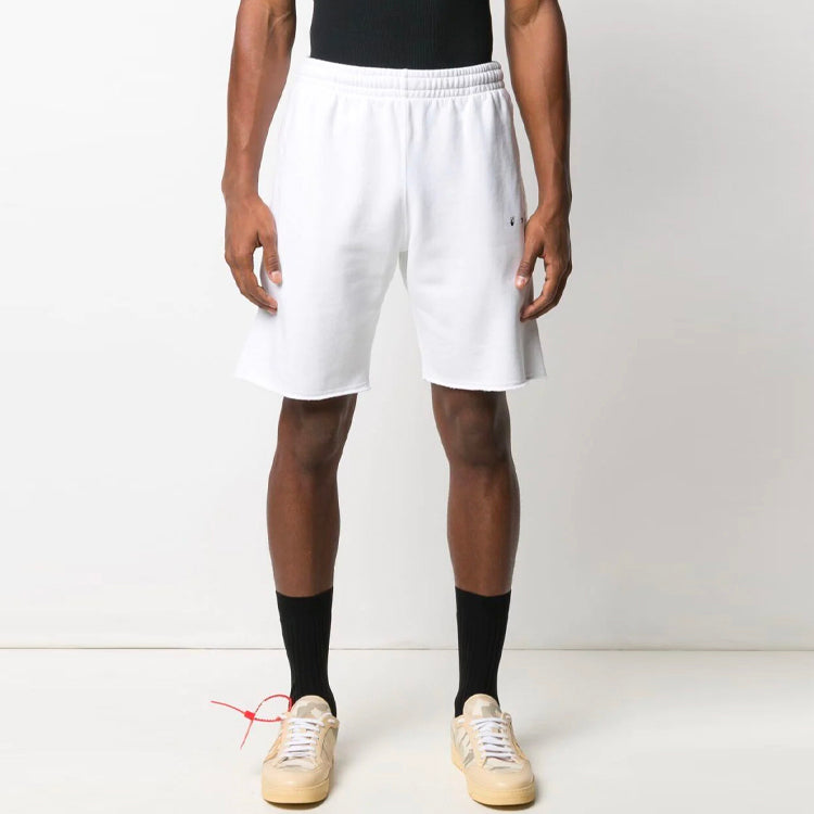 Off-White SS21 Arrows Pattern Printing Sports Shorts Version White OMCI006S21FLE0030110
