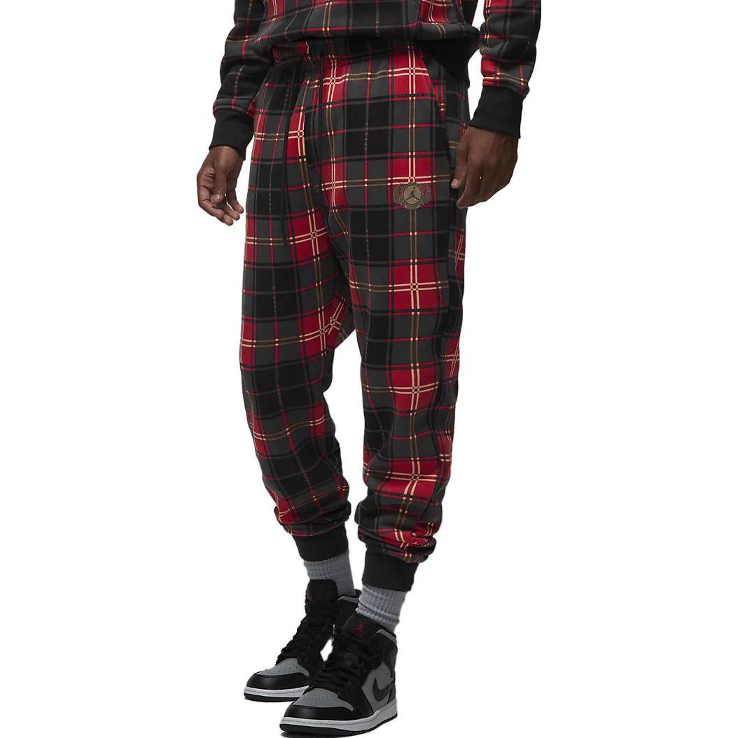 Air Jordan Essential Festive Sweatpants 'Fire Red Dark Driftwood' DV9388-612