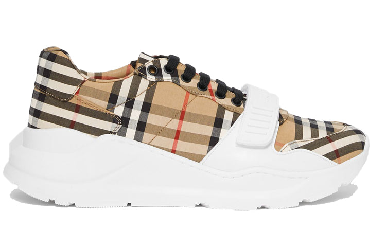 Burberry Vintage Check Cotton Sneakers 'Beige White' 80202821