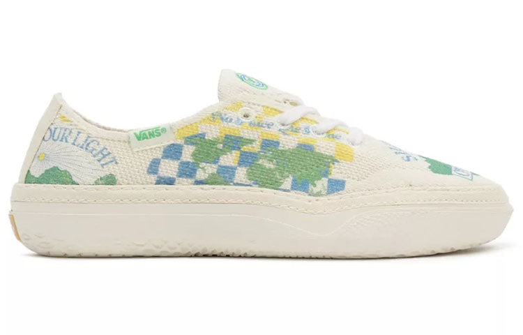 Vans Eco Theory Circle Vee 'White Green Blue' VN0A4BWLAS1