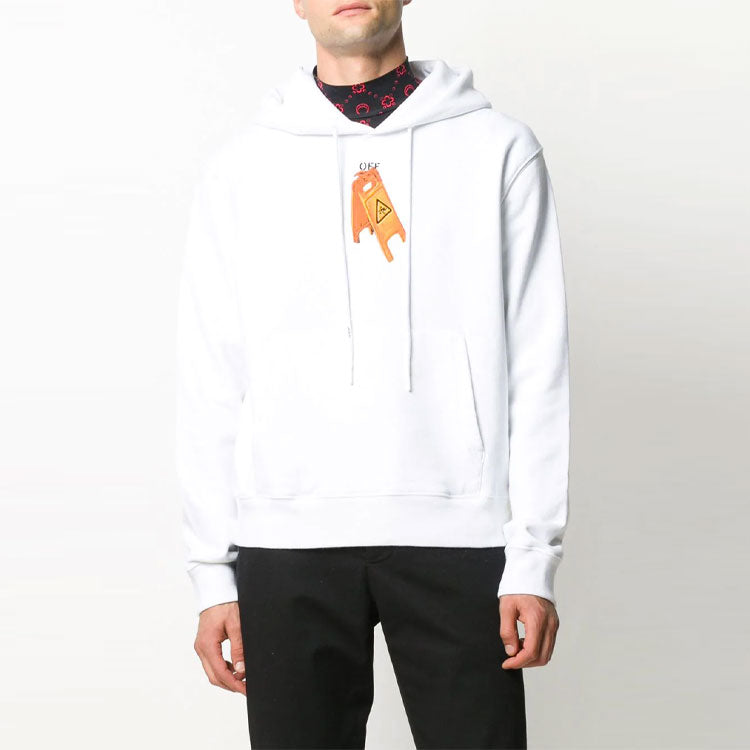 Off-White Arrow Pattern Round Neck Casual Version White OMBB034F20FLE0030110