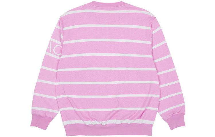 PALACE SS21 Raconteur Crew PinkStripe sLogo Round NeckLong Sleeve Pink P20ES0148