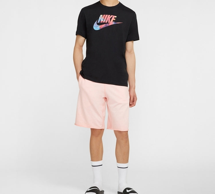 Men's Nike Lacing Distress Casual Coral Red Shorts CT5710-697