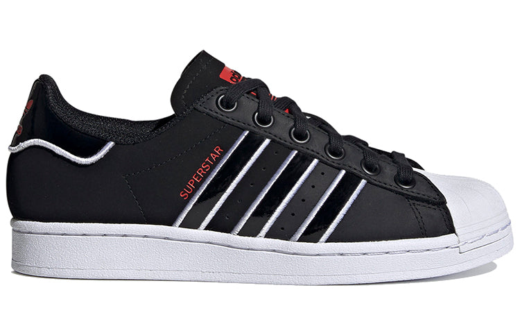 (WMNS) adidas originals Superstar Up 'Black Red White' FY4505