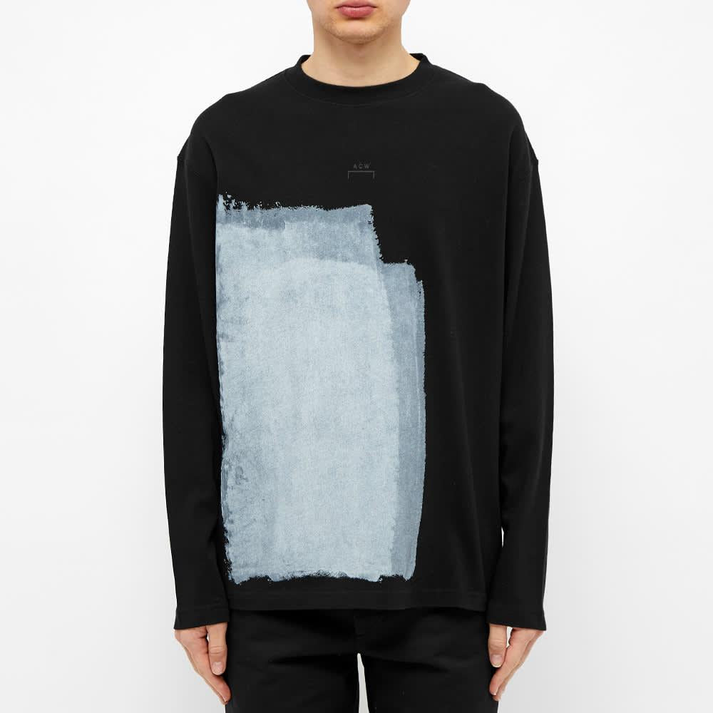 A-COLD-WALL* SS20 Long Sleeve Block Painted Tee Logo Tee ACWMTS008WHL-BK