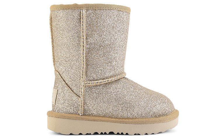 UGG Classic Short II Glitter (Big Kids) Gold 1111852K-GOLD
