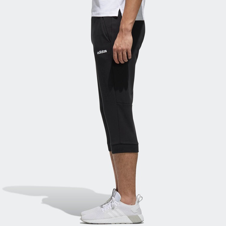 Men's adidas neo C+ 3/4 TP Slim Fit Sports Cropped Pants/Trousers Black DM4266