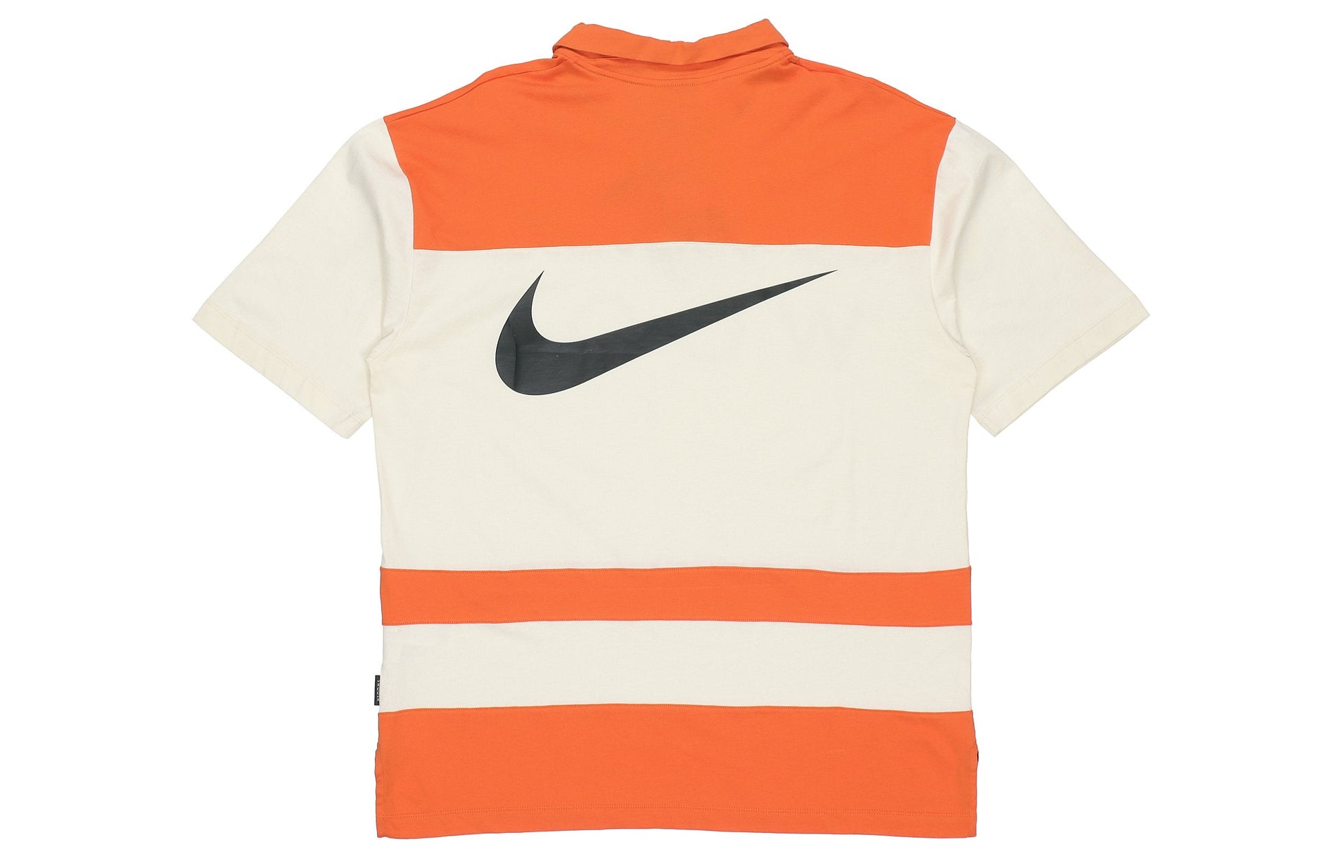 Nike Sportswear Swoosh Logo Printing Contrasting Colors Loose Polo Shirt Orange DJ5370-801