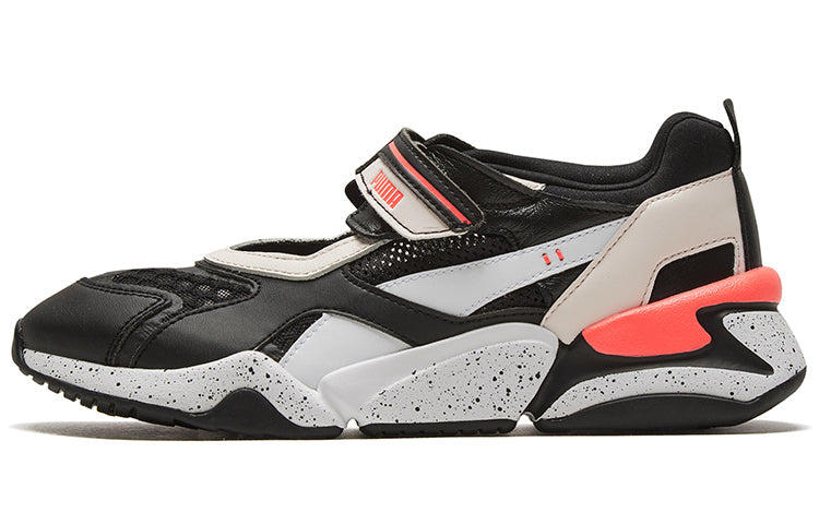 (WMNS) PUMA Nova Shandal Velcro 'Black Pink' 372897-03