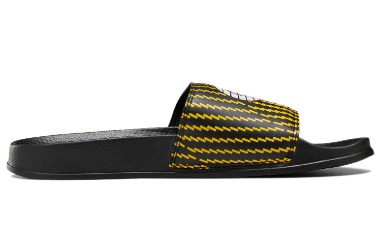 Reebok Classic Slides Athleisure Casual Sports Shoe Unisex Black Yellow GX9585