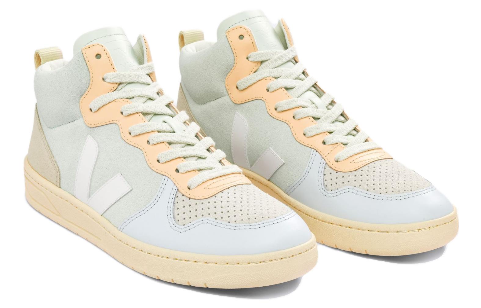 (WMNS) Veja V-15 Suede 'Jade White Multicolor' VQ0303130A