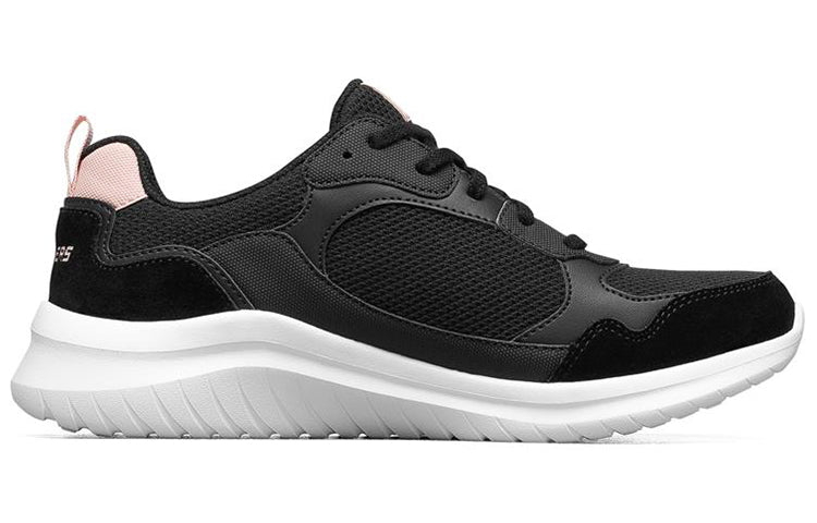 (WMNS) Skechers Ultra Flex 2.0 Low-Top Running Shoes Black/Pink 66666299-BKPK