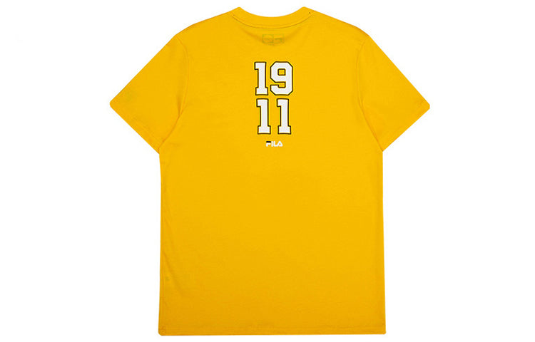 FILA FUSION Basketball Numeric Alphabet Printing Short Sleeve Yellow T11M022112F-YE