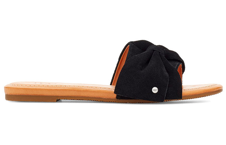 (WMNS) UGG Deanne Black Slippers 1109971-BLK