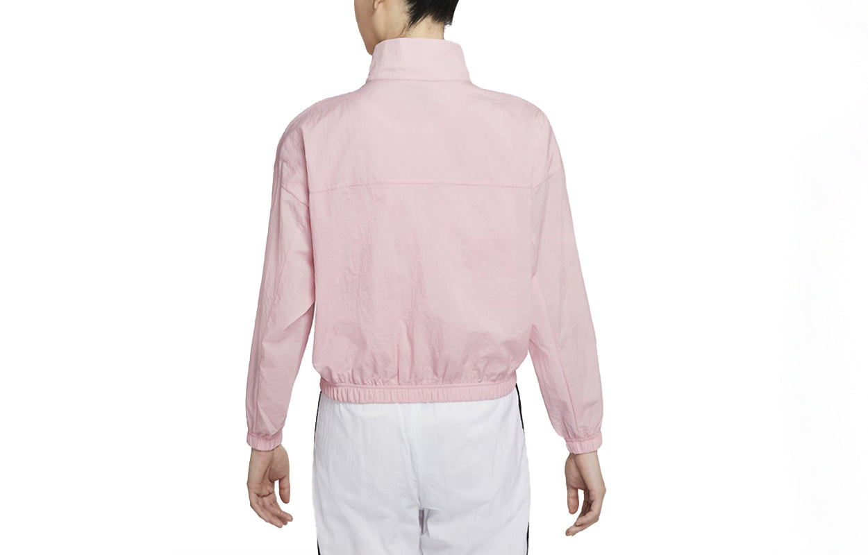 (WMNS) Nike Embroidered Logo Breathable Sports Stand Collar Jacket Pink CZ8319-632