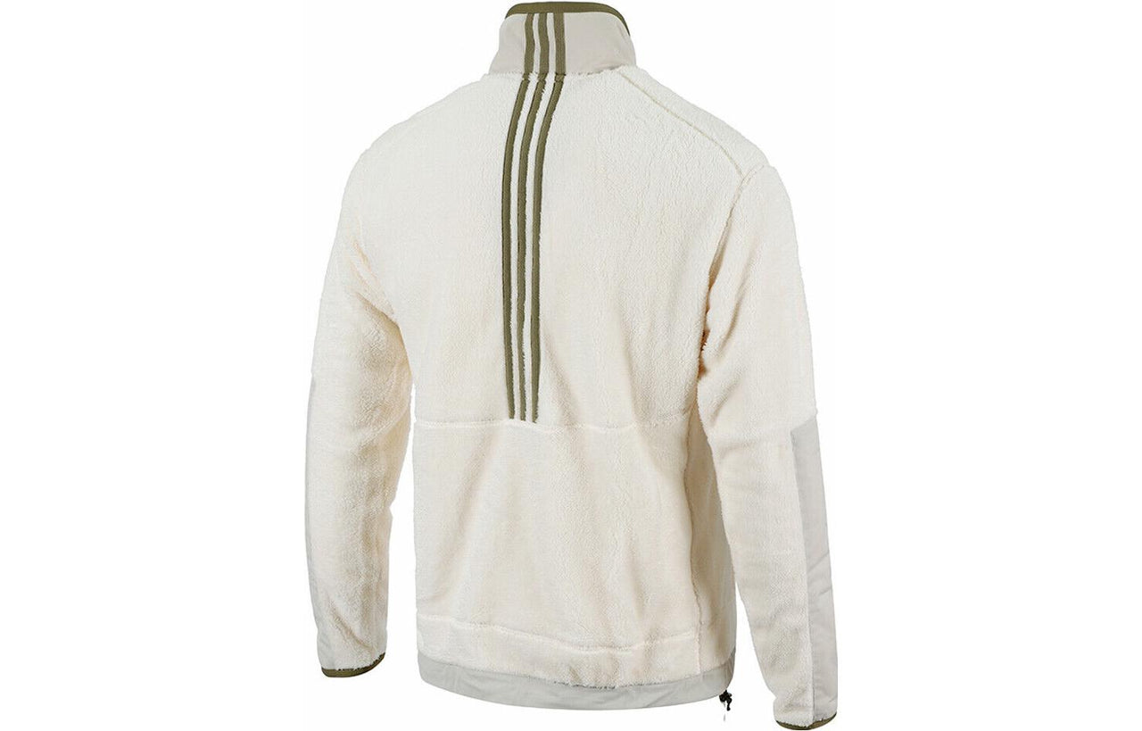 adidas Sherpa Jacket Sports Casual 1/4-Zip Top 'Ivory' HR8423