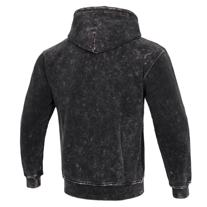 Men's Air Jordan Kangaroo Pocket Alphabet Flying Man Logo Pullover Drawstring Black DR3688-010