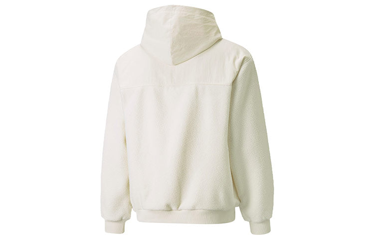 PUMA Winterized lamb's wool Stay Warm Fleece Lined Hooded Jacket White 848253-73
