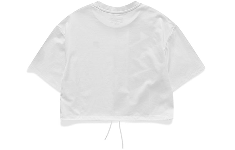FILA FUSION Logo Printing Sports Loose Round Neck Short Sleeve White T11W125106F-WT