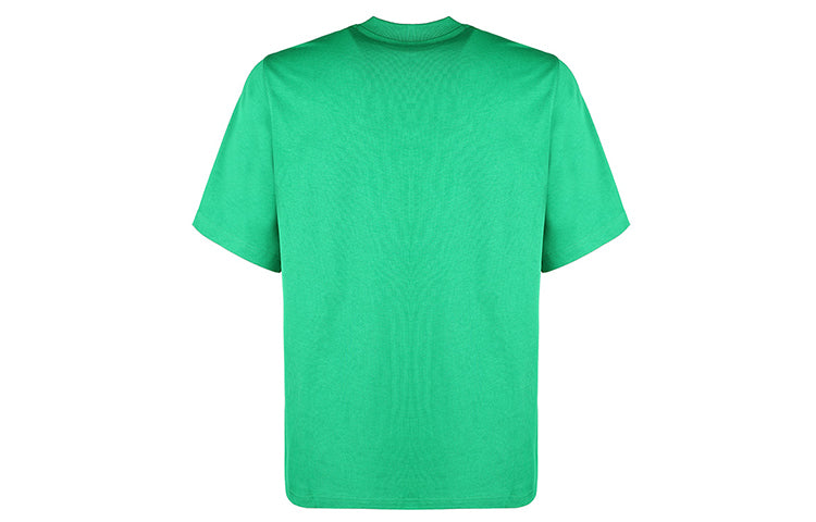 Men's KENZO SS21 Tiger Head Pattern Embroidered Logo Loose Round Neck Short Sleeve Green FB55TS0694YF-56