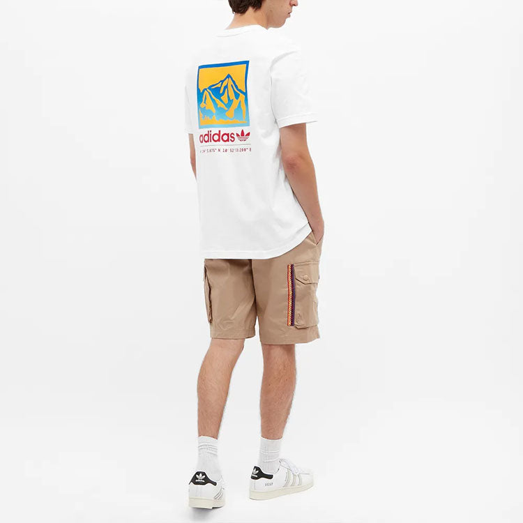 adidas originals Athleisure Casual Sports Short Sleeve White GP1117